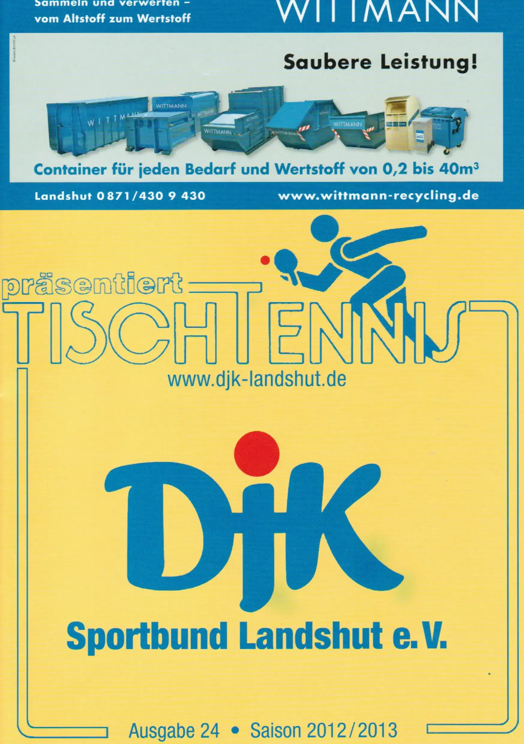 Programmheft der DJK vom Jahr 2012