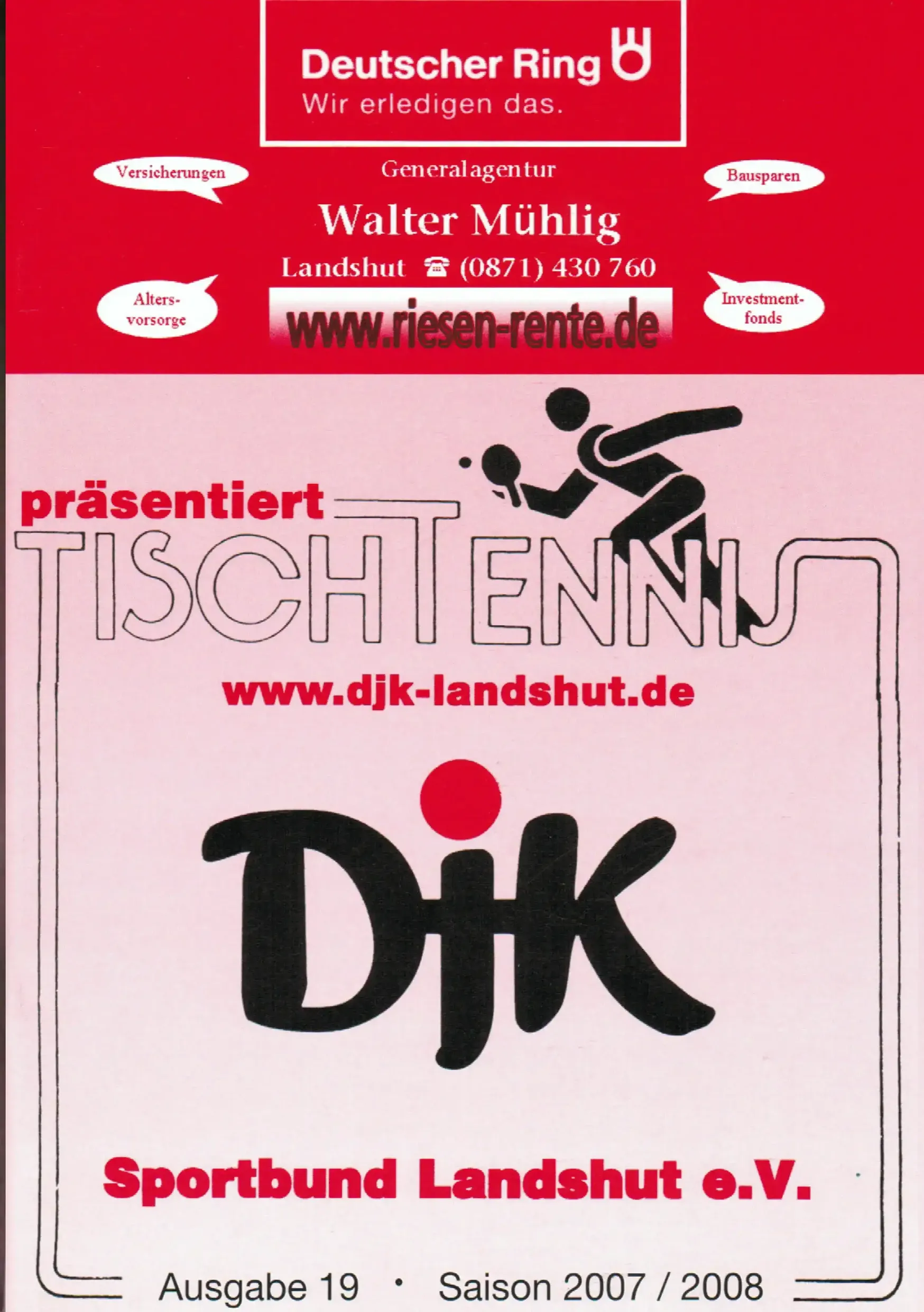 Programmheft der DJK vom Jahr 2007