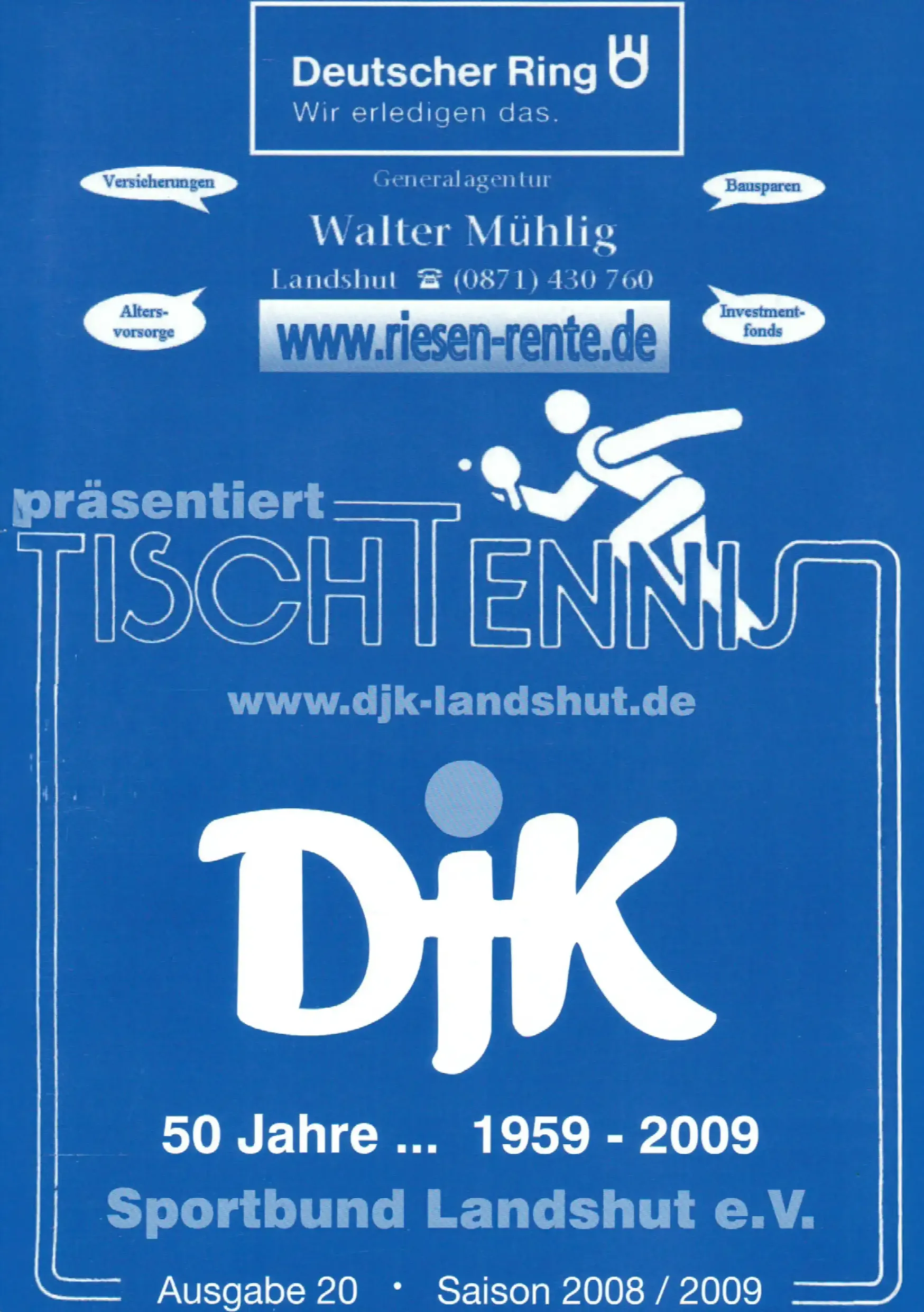 Programmheft der DJK vom Jahr 2008
