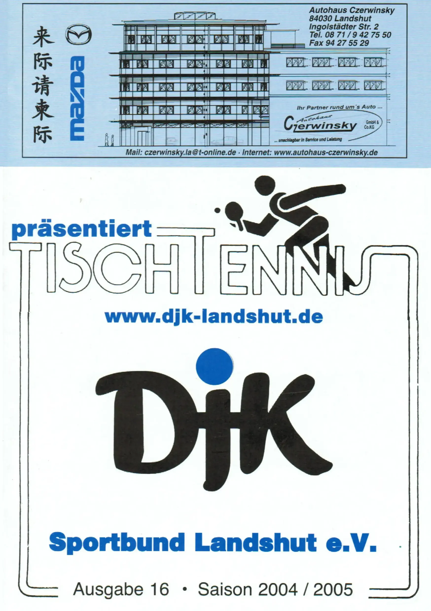 Programmheft der DJK vom Jahr 2004