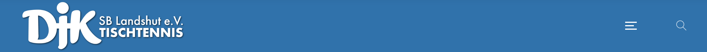 Bild der Leiste die das Logo, das Menü Icon und ein Such Icon zeigt